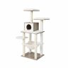 Modern cat scratching post 138cm high, grey-white