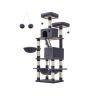 Cat scratching post 168 cm high with 2 caves, dark grey