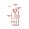 Cat scratching post 99.5x54.5x168cm., beige/pink