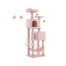 Cat scratching post 52.3x78.3x155cm., beige/pink