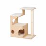Cat scratching post/house 88 cm with removable cushions, beige