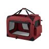 Torba transportowa dla psa 91x63x63cm, czerwono-czarna