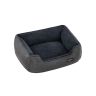 Dog bed 60x50x21cm., dark gray/black
