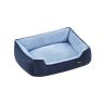 Dog bed 70x55x21cm., blue/dark blue