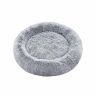 Fluffy animal bed 100 cm, gray
