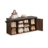 Ławka do przedpokoju SONGMICS HOME, regulowane otwarte półki, 104 × 48 × 30,5 cm