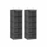 Hanging organizer set, 2 pcs, gray