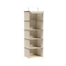 Hanging fabric shelf 30x30x90cm, beige