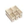 Set of 12 clothes storage boxes, beige