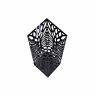 Rectangular umbrella stand 15.5 x 15.5 x 49 cm., black
