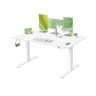 Biurko regulowane na wysokość VASAGLE LSD144KD02, elektryczne, z USB-C, białe, 140 × 72–120 × 80 cm