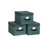 Set of boxes with lids, 3 pieces, green