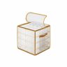 Christmas ornament storage box 33.5x33.5x34cm., gold color