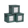 Set of boxes with lids, 3 pieces, green