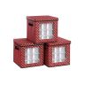 Boxes for Christmas decorations, red