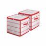 Christmas ornament storage box 34.5x34.5x34cm., red color