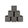 Set of 6 boxes 33x33x33cm., dark gray