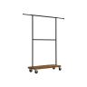 Industrial style clothes rack on wheels RGR111B01