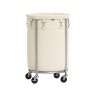 Laundry basket on wheels 70L., cream/silver color