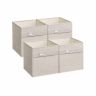 Set of 4 boxes 30x30x30cm., beige