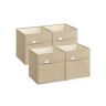 Set of 4 boxes 30x30x30cm., beige