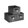 Set of 3 boxes 40x30x24cm., black