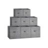 Set of 8 storage boxes 26x26x28cm., gray