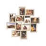 Set of 12 photo frames 63.3x63.3cm., light brown