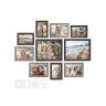 Set of 10 photo frames, assorted colors