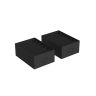 Set of 2 clothes storage organizers 42x30x17cm., black