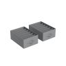 Set of 2 clothes storage organizers 42x30x17cm., gray
