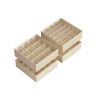 Set of 4 clothes storage organizers 30x30x10cm., beige