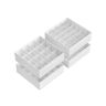 Set of 4 clothes storage organizers 30x30x10cm., white