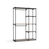 Otwarta szafa z wieszakami 43 x 124 x 182 cm, kolor taupe