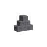 Set of 6 boxes 40x30x25cm., dark gray
