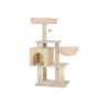 Scratching post with hammock 110 cm., beige