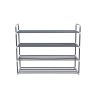 Metal shoe cabinet 4 compartments, gray