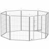 Dog enclosure PawHut 160x160x100cm., silver color
