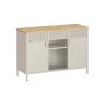 Szafka pokojowa SONGMICS LSC204LF01, 2 drzwi, piaskowo-dąb, 110 × 76 × 40 cm