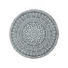 Carpet 120cm., white/dark gray