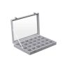 Jewelry box with gray glass lid JBC157G01, gray