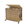Natural color handmade laundry basket