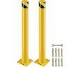 Yellow steel security post, 42 inches, 4.5 inches diameter