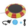 Inflatable water trampoline, 17 feet, with ladder and air pump