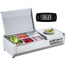 Refrigerated condiment station 140W, stainless steel, countertop