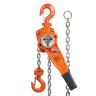Manual chain hoist 0.75 T, G80 galvanized steel, 1.5 m