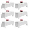 White polyester tablecloths for rectangular tables, 70x120 inches, 6 pcs.