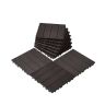 Płytki tarasowe plastikowe z zamkiem, 12"x12", 10 szt., ciemnobrązowe