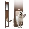 Dog door for sliding glass doors, height adjustable, aluminum frame, 346x600 mm
