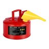 Safe red 9.5 L gas cylinder with stainless steel flame arrester
